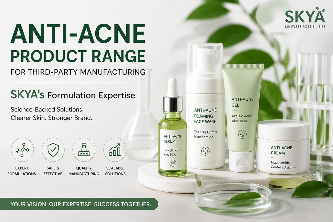 Anti-Acne Product Range for Third-Party Manufacturing — SKYA's Formulation Expertise