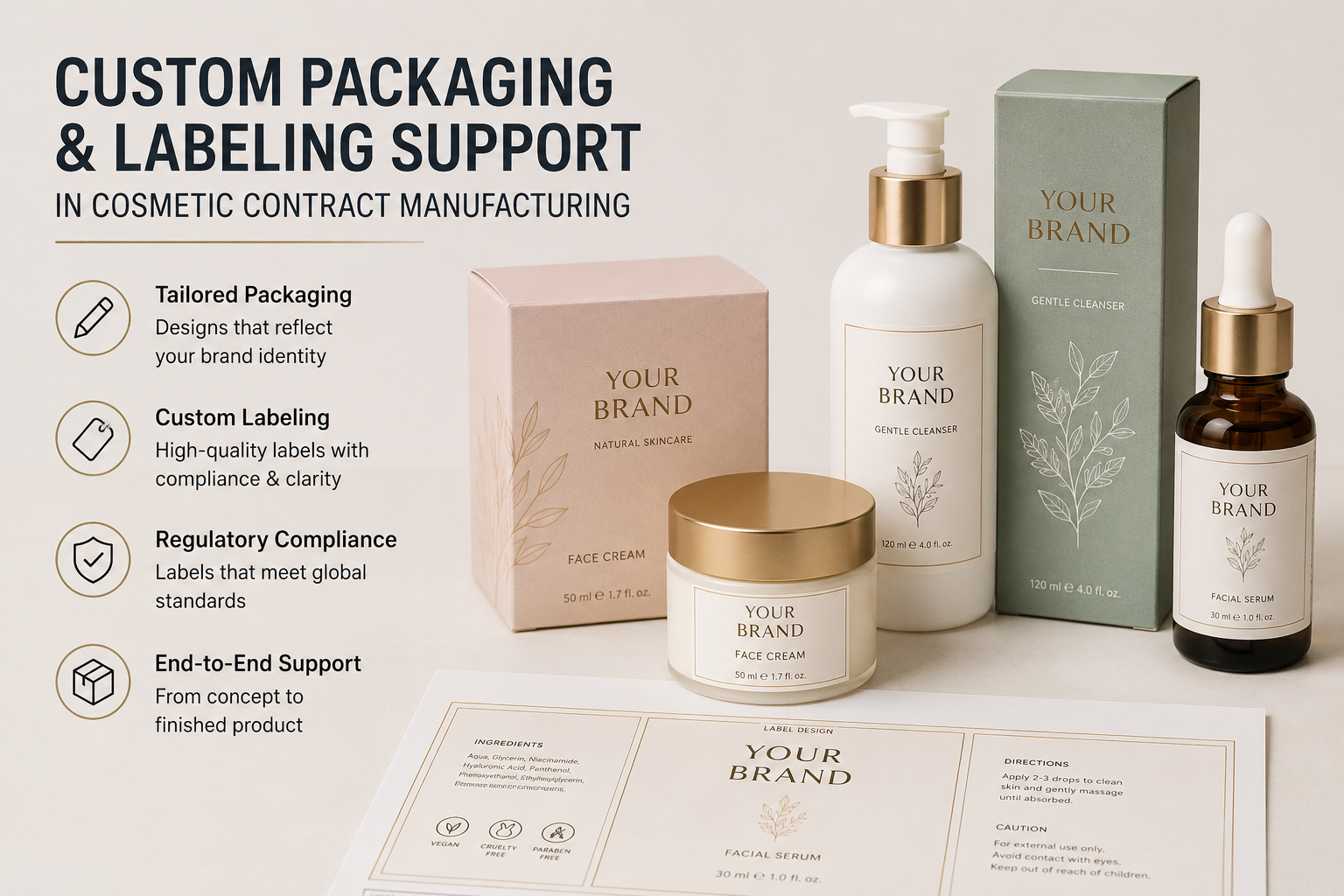 Custom Packaging and Labeling Support in Cosmetic Contract Manufacturing