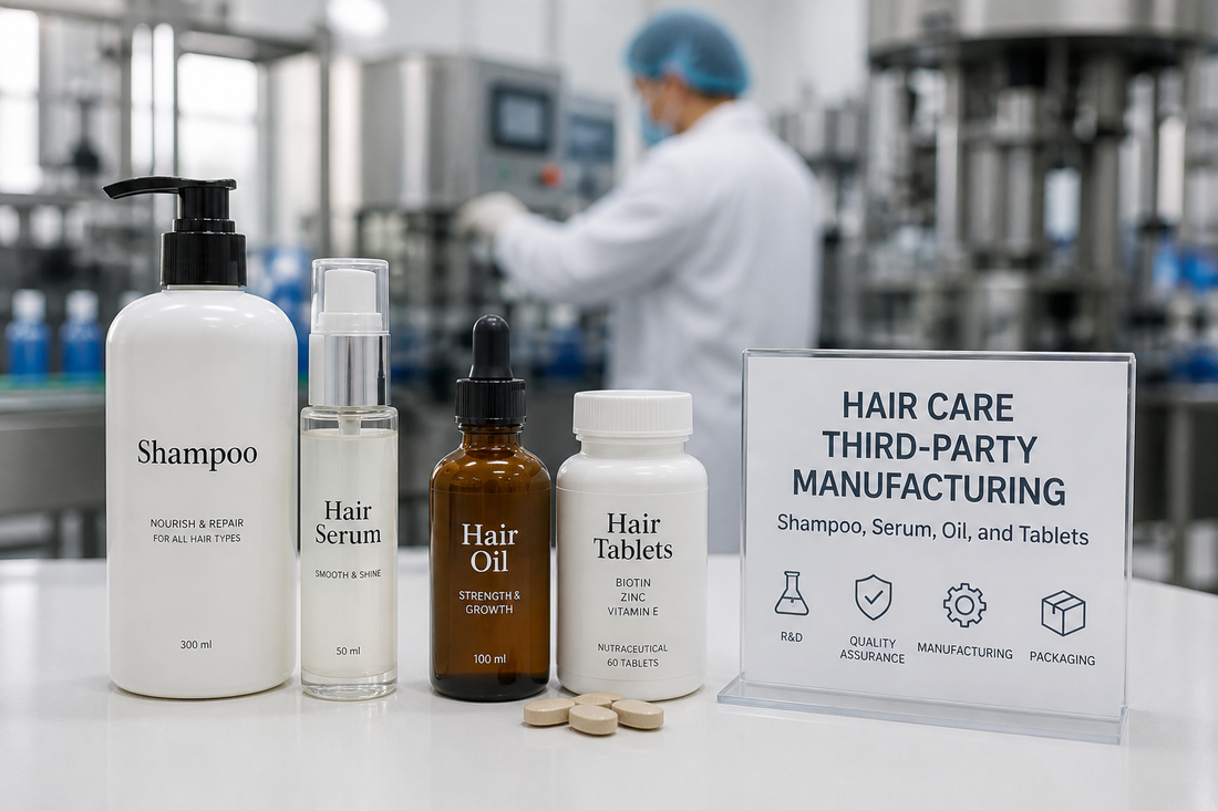 Hair Care Product Third-Party Manufacturing — Shampoo, Serum, Oil, and Tablets 