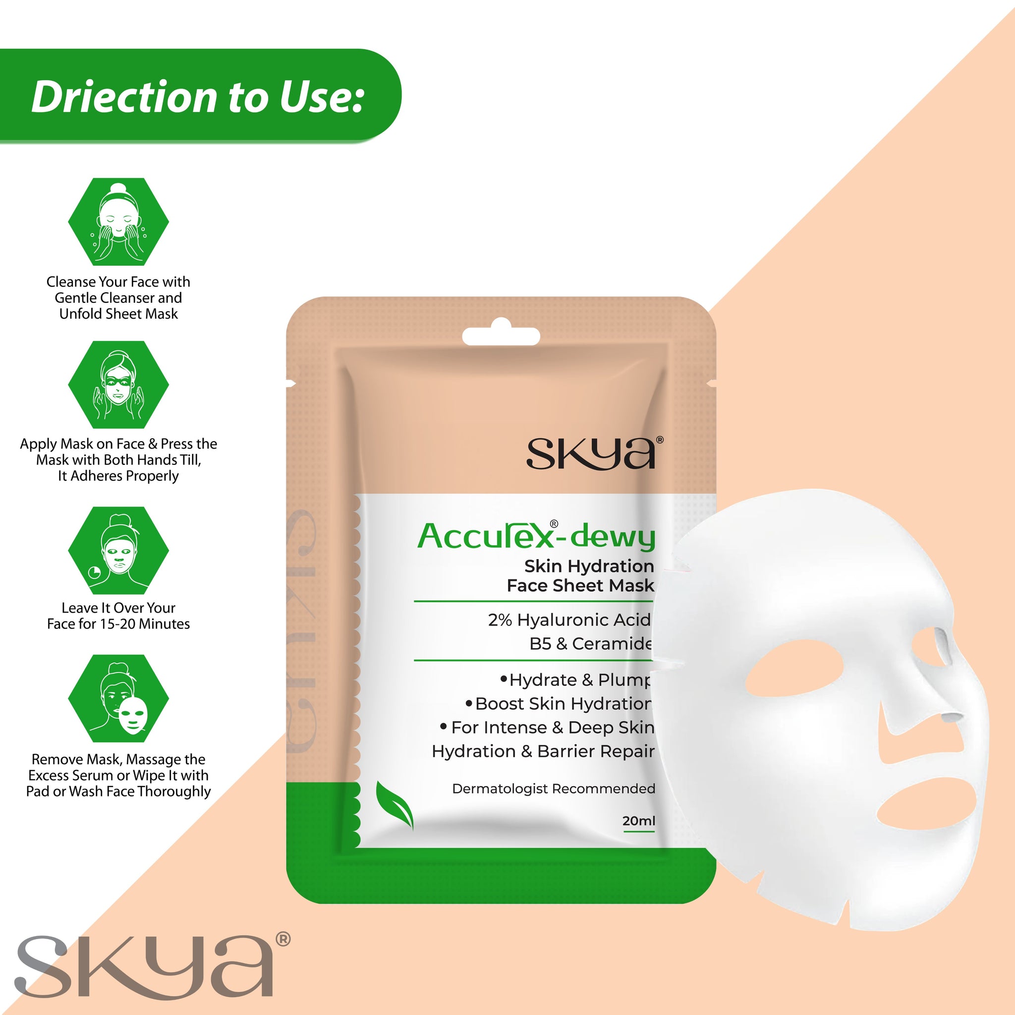 Accurex Dewy Skin Hydration Face Sheet Mask