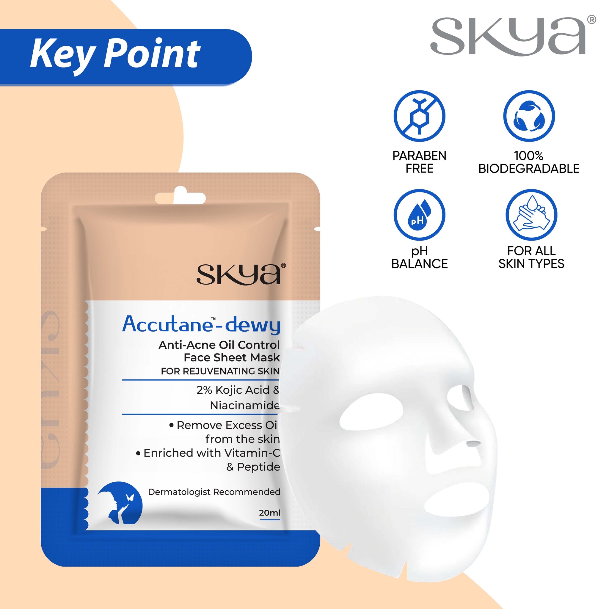 Accutane - Dewy Anti Acne oil Control Face Sheet Mask