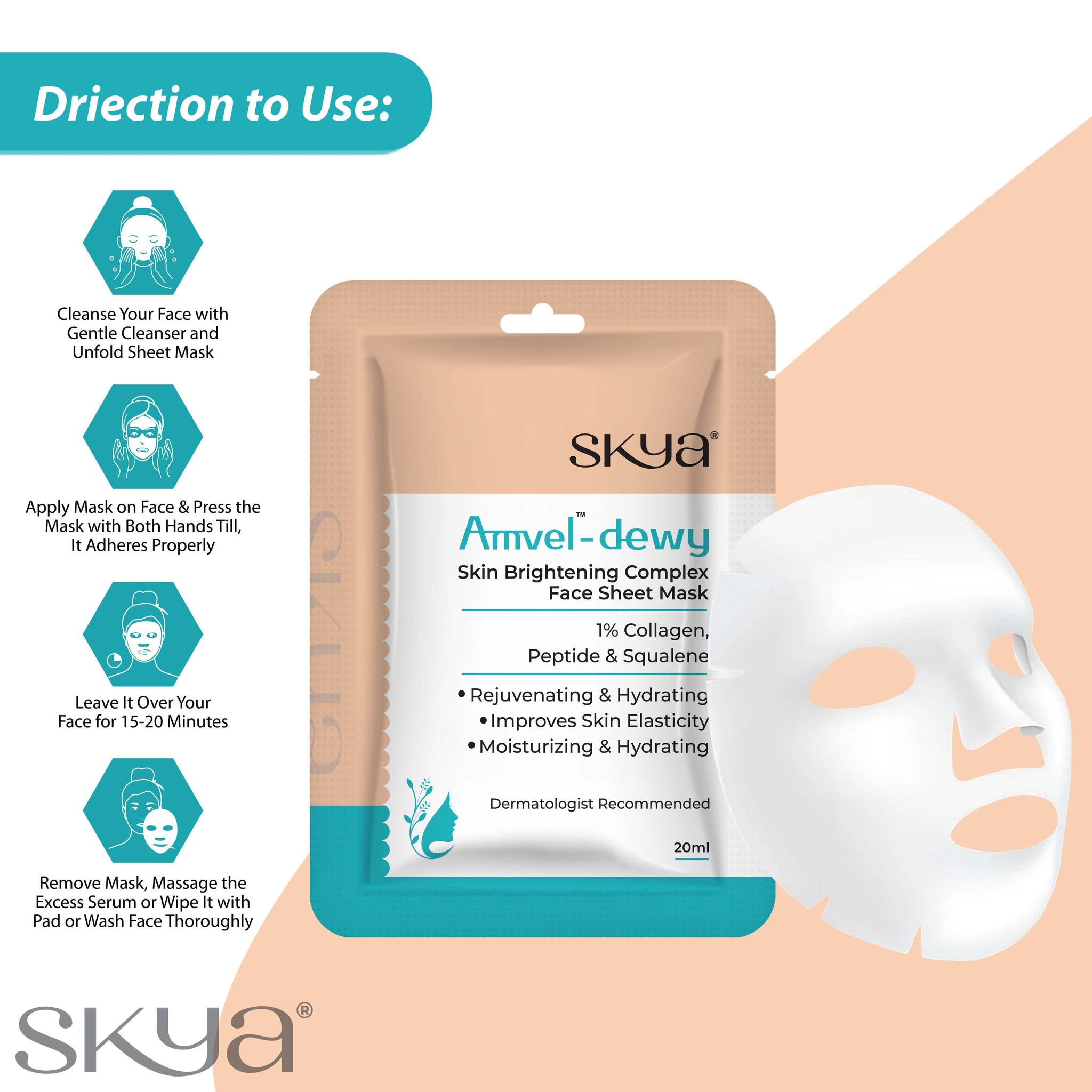 Amvel- Dewy Skin Brightening Complex Face Sheet