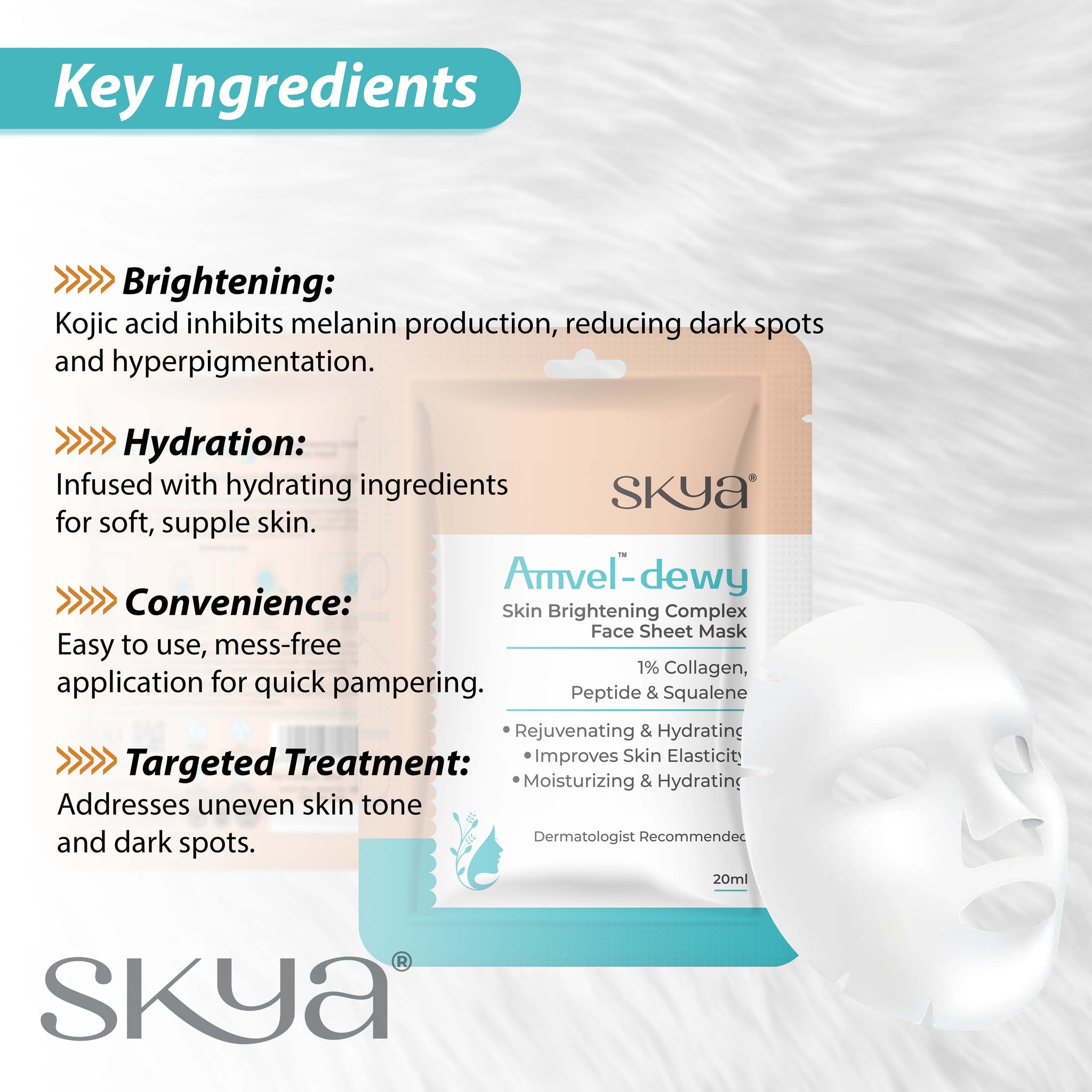 Amvel- Dewy Skin Brightening Complex Face Sheet